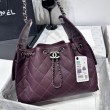 Borsa Chanel 25S Hobo AS5293 pelle di vitello grana viola