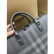 Borse Replica Alta Qualità da lavoro Burberry Ainsworth Check in betulla scura Blu