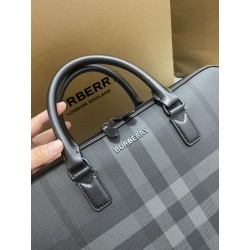 Borse Replica Alta Qualità da lavoro Burberry Ainsworth Check in betulla scura Blu