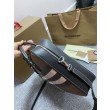 Borsa da lavoro Burberry Ainsworth Check in betulla scura marrone