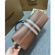 Borsa tote a quadri Burberry caffè scuro