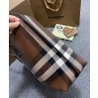 Borsa tote a quadri Burberry caffè scuro