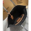 Borsa tote a quadri Burberry caffè scuro