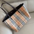 Borsa tote Burberry Bloomsbury Highlands reversibile media