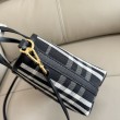 Borse Replica tote Burberry Mini Reversible Bloomsbury Check nera/Blu