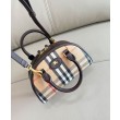 Borse Imitazioni tote mini Burberry Highlands Burberry Check caffè scuro