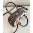 Borse Imitazioni tote mini Burberry Highlands Burberry Check caffè scuro