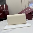 Pari all'originale replica Dettagli perfetti Portafoglio continentale Gucci Half Horsebit 848791 Bianco