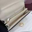 Pari all'originale replica Dettagli perfetti Portafoglio continentale Gucci Half Horsebit 848791 Bianco