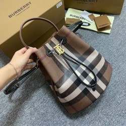 Cloni Borse Firmate Replica a secchiello TB piccola Burberry color caffè firmate