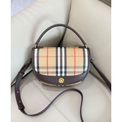 Borsa a tracolla Burberry Highlands caffè scuro