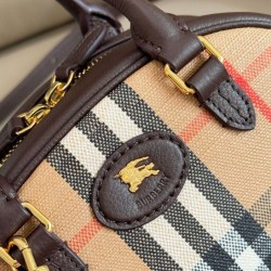 Replica di lusso Borse Imitazioni tote mini Burberry Highlands Burberry Check caffè scuro Imitazioni Cloni Borse Imitazioni tote mini Burberry Highlands Burberry Check caffè scuro firmate