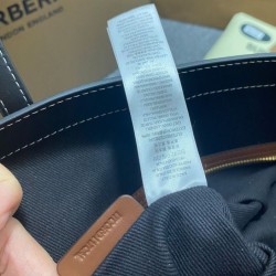 Replica di lusso Borsa tote a quadri Burberry caffè scuro Imitazioni Cloni Borsa tote a quadri Burberry caffè scuro firmate