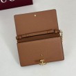 Alta gamma replica imitazione Portafoglio Gucci Half Horsebit con catena 855654 Marrone