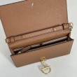 Alta gamma replica imitazione Portafoglio Gucci Half Horsebit con catena 855654 Marrone