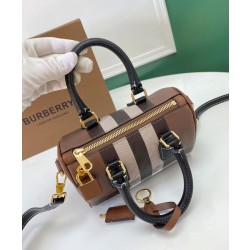 Mini borsa bowling con motivo a quadri Burberry