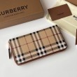 Portafoglio con cerniera Burberry Vintage Check E-canvas