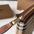 Portafoglio con cerniera Burberry Vintage Check E-canvas