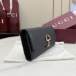 Portafoglio continentale Gucci Half Horsebit 848791 Nero