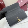 Portafoglio continentale Gucci Half Horsebit 848791 Nero