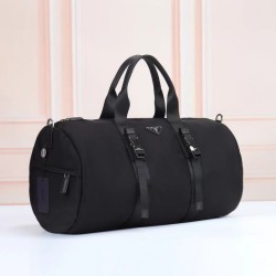 Replica di lusso Borsa da viaggio Prada Re-Nylon Saffiano 2VC015 nera Imitazioni Cloni Borsa da viaggio Prada Re-Nylon Saffiano 2VC015 nera firmate