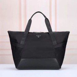 Cloni Borsa tote Prada Re-Nylon con finiture in pelle nera firmate