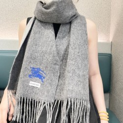 Cloni Sciarpa reversibile cashmere classico Burberry 32 x 180 Grigio firmate