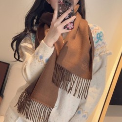Replica di lusso Sciarpa reversibile cashmere Loewe 30 x 180 Marrone Imitazioni Cloni Sciarpa reversibile cashmere Loewe 30 x 180 Marrone firmate