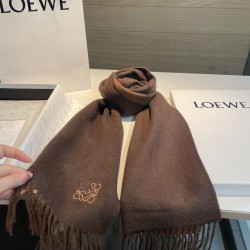 Cloni Sciarpa reversibile cashmere Loewe 30 x 180 Marrone firmate