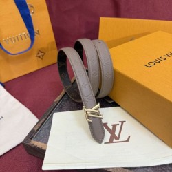 Cloni Cintura Reversibile Louis Vuitton Flowergram 20mm con fibbia Louis Vuitton argento Grigio firmate