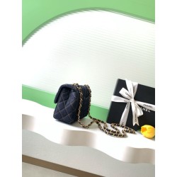 Borsa Chanel Mini Rectangular Classic Flap AS1116 denim blu scuro