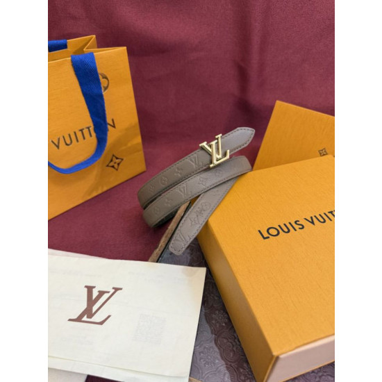 Cintura Reversibile LV Flowergram 20mm con fibbia LV argento Grigio