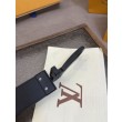 Qualità superiore replica Cinture reversibile pelle sottile LV da 35mm Nero