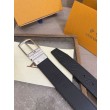 Cinture reversibile pelle sottile LV da 35mm Nero argento