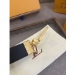 Cinture reversibile pelle sottile LV da 35mm Nero oro