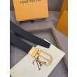 Cinture reversibile pelle sottile LV da 35mm Nero oro