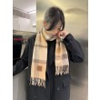 falso Sciarpa Loewe double-face cashmere con motivo a scacchi 30 x 180 Marrone