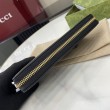 Pari all'originale replica imitazione Portafoglio Gucci GG Emblem Zip Around 821803/819122 Nero