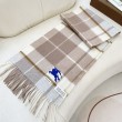Sciarpa Cashmere Burberry Equestrian Knight Check 32 x 180 beige