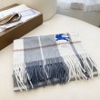 Alta gamma replica Sciarpa Cashmere Burberry Equestrian Knight Check 32 x 180 Grigio