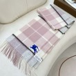 Alta gamma replica Sciarpa Cashmere Burberry Equestrian Knight Check 32 x 180 Rosa