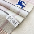Alta gamma replica Sciarpa Cashmere Burberry Equestrian Knight Check 32 x 180 Rosa