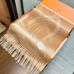 Alta gamma replica Sciarpa Hermès in stile Brides de Gala Désored 32 x 180 tortora/beige