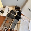 Sciarpa Loewe double-face cashmere con motivo a scacchi 30 x 180