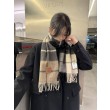 Sciarpa Loewe double-face cashmere con motivo a scacchi 30 x 180