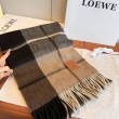 Sciarpa Loewe double-face cashmere con motivo a scacchi 30 x 180