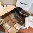 Sciarpa Loewe double-face cashmere con motivo a scacchi 30 x 180