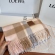 Sciarpa Loewe double-face cashmere con motivo a scacchi 30 x 180 Rosa