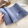 Sciarpa reversibile cashmere classico Burberry 32 x 180 blu/grigio