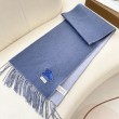 Sciarpa reversibile cashmere classico Burberry 32 x 180 blu/grigio